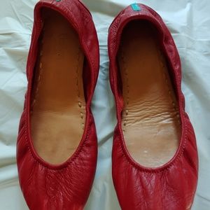 Red leather Tieks 8